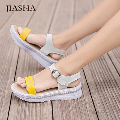 Height increasing women sandals shoes pu casual summer sandals women shoe buckle strap platform shoes woman fashion sandal
