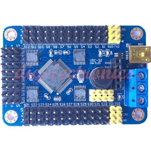 32-channel Robot Mechanical Arm Servo Control Panel Controller Robotic Arm Control Support PS2