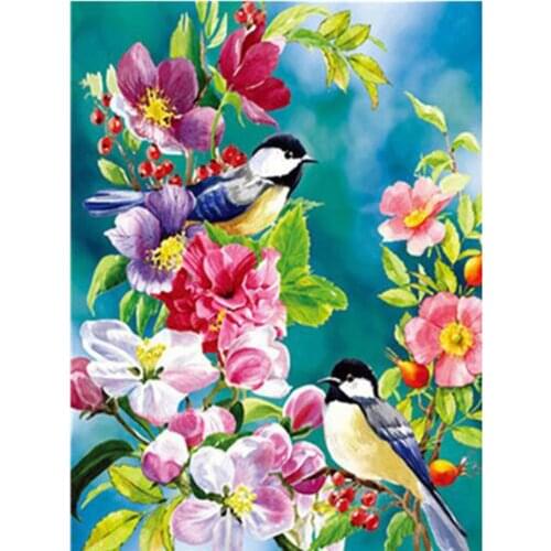 Kexinzu Diamond Mosaic Cross Stitch Bird flower Diamond Painting Full Drill Square 5d Beads Embroidery Rhinestones Pictures Y546