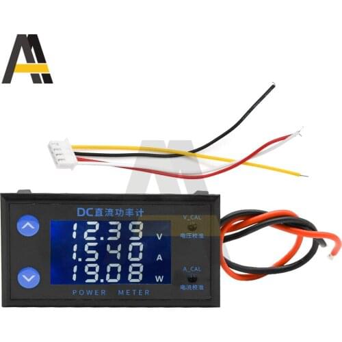 DC0-200V 10A Power Digital Voltmeter Ammeter Voltage Current Power Meter 4 Digits High Precision Power Volt Tester Detector