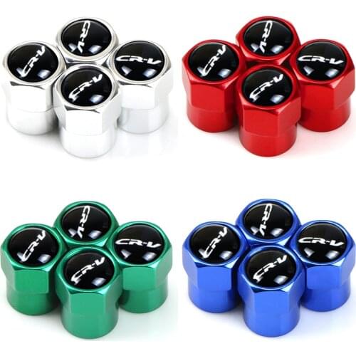 4pcs New Colorful Aluminum Car Wheel Tire Valves cover Tyre Air Caps case For Honda CR-V CRV CR V Car Styling