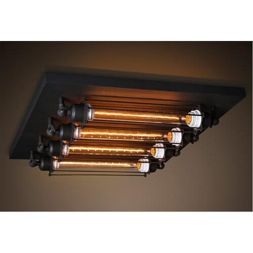 Creative Vintage Industrial Black Iron LED Ceiling Lights For Home Coffee Bar Restaurant Kitchen ceiling Lamp Lighting Fixture