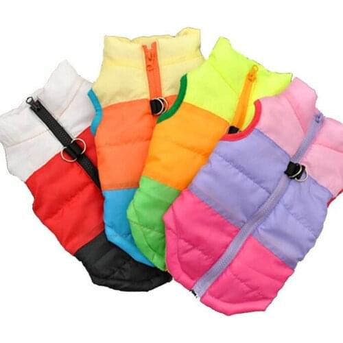 Warm Pet Clothes Waterproof Blankt Padded Sleeveless Vest Coat Winter For Small Dogs Chihuahua Poodle Coats Jackets Clothing G27