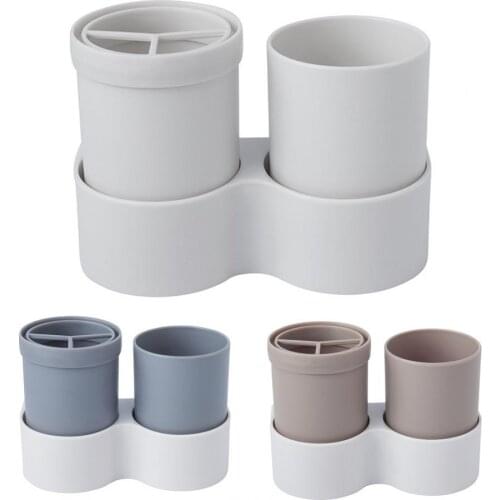 Toothbrush Holder Punch Free Wall Mountable PP Travel Durable Toothpaste Shelf Rack Stand for Home