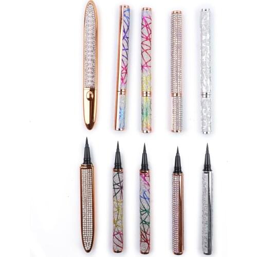 15pcs/Lot Magic Self-Adhesive Liquid Eyeliner Pencil Glue-Free Magnetic-Free for Eyelash Waterproof EyeLiner Pen Makeup Cosmetic