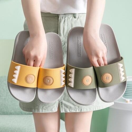 Home Slippers Women Anti-slip Cartoon Home Couple Home Thick-soled IN Sandals Men Home Slippers Mens Shoes Slippers Women