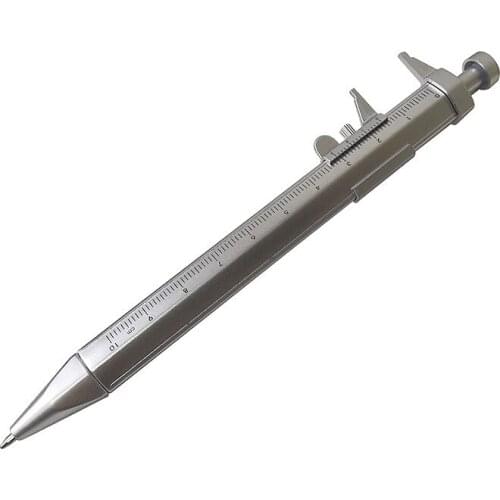 Ballpoint Pen Multifunction 0.5mm Gel Ink Pen Plastic Vernier Caliper Roller Ball Pen Scale Ruler School Office Stationery