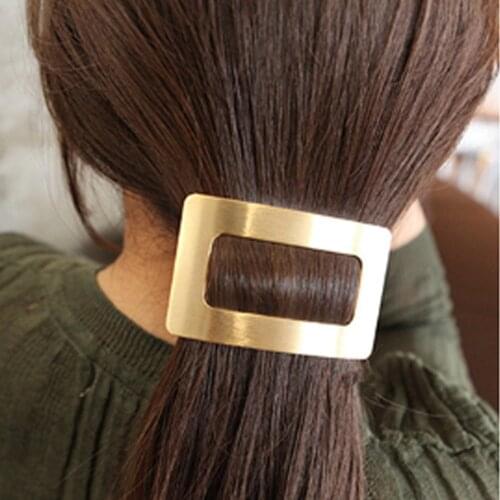 1PC Metal Snap Hair Clips For Women Hairpin Lazy Wind Geometry Hair Barrette Ponytail Holder Girls Hair Accessories Hairgrips