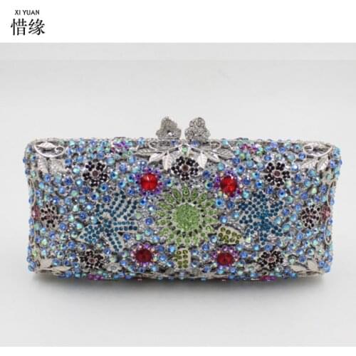 Women wedding bridal party crystal diamond clutches bags