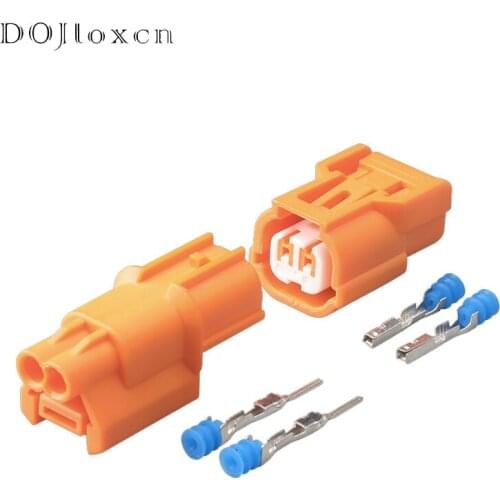 1 Set 2 Pin Automotive Waterproof Electric Wire Harness Orange Male Female Connector Wiring Socket Plug 6188-0590 6189-0891