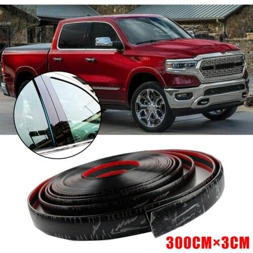 1 Roll Universal Car Black Trim Molding Auto Door Side Tailgate Decorate Protect Strip 10ft Exterior Accessories For BMW Golf