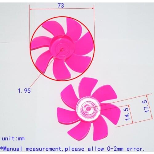 10/100pcs OD 72mm/2mm hole/7-blade propeller/plastic blades/Toy part/DIY Technology model parts/baby toys for children