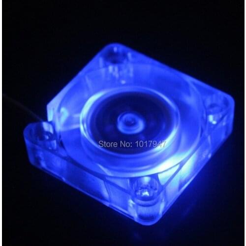 20 Pieces LOT 4cm 40mm 40x40x10mm 4010S DC 12V 3Pin Blue LED Mini Brushless Case Cooler Cooling Fan