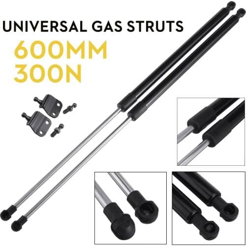 2X Universal 60cm 600mm 300N Car Struts Front Cover Bonnet Hood Rear Trunk Tailgate Boot Shock Lift Strut Support Bar Gas Spring