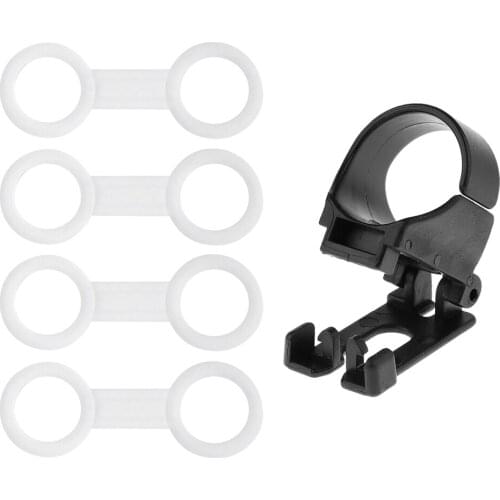 5 Pieces Scuba Diving Dive Snorkeling Silicone Double Loop Snorkel Keeper + Single Hole Snorkel Clip Holder