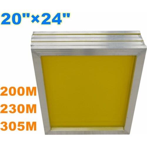 6 pcs -20" x 24"Aluminum Screen Printing Frame With 200/230/305 Yellow Mesh Count (Tubing: 1"x 1.5")