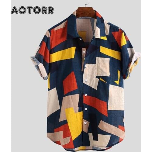 Мужские пляжные (гавайские) рубашки Aotorr China At AliExpress