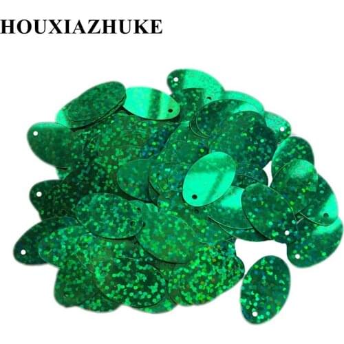 14*22 mm oval shaped glitter spangle sequins 1100 pcs per lot for handmade ornament decoration