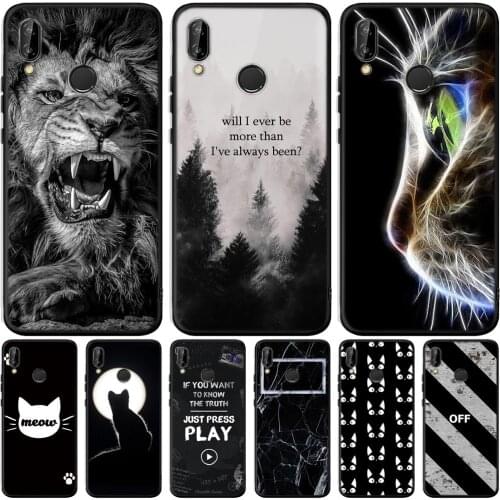 Cute Cat Case For Huawei P30 P20 P9 P8 Lite 2017 Mate 10 20 Pro Y5 Y6 Y7 Y9 Prime P Smart Plus 2019 Soft TPU Silicone Cover Etui