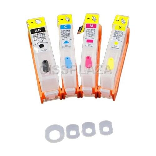 CISSPLAZA 4pcs compatible For HP685 685xl deskjet 3525 4615 4625 5525 6525 refillable ink cartridge with chips for Asia market