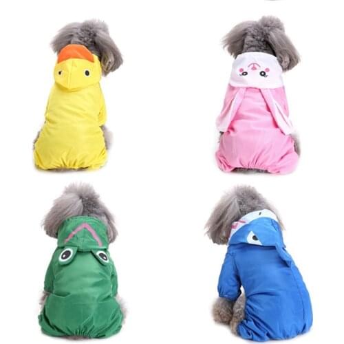 Dog Pet Raincoat Waterproof Clothes Solid Dog Clothes Rain Coat Puppy Overalls for Dogs Pets Clothing