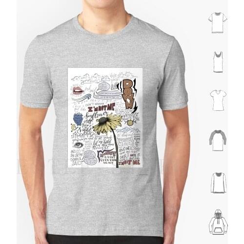 Sunflower Lyric Art T Shirt Cotton Men DIY Print Rex Orange County Rex Orange County Art Lyrics Lyric Art Music Music Music Art