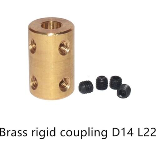 GKTOOLS D14L22 Brass Copper 4/5/6/8mm Shaft Motor Rigid Coupling Couplings Coupler Rigid Motor Connector