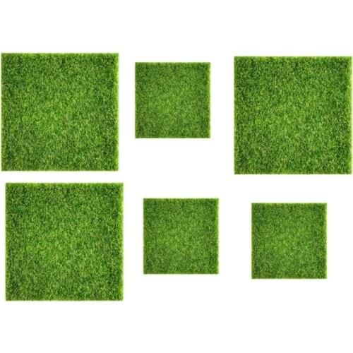 Hot 6 Pieces of Artificial Turf, Miniature Gr Garden Decoration Artificial Floor 15X15cm / 30X30cm