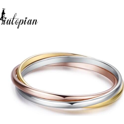 Italina Rigant 3 Colors Ring Set Include 3 pieces ring for girlfriends Anti allergy #RG93048