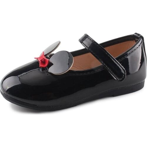 JGVIKOTO Cute Sweet Baby Girl Shoes Kids Casual Sneakers Fashion Princess Leather Shoes For Big Girls Children With Bowtie Soft