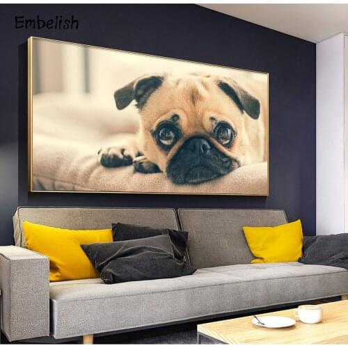 Embelish Hot Sellin Cute Pet Dog Animals Wall Art Pictures For Living Room HD Print On Canvas Paintings Home Decor Artworks