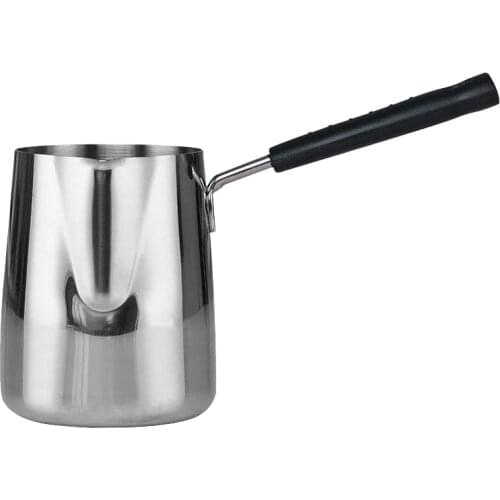 1000Ml Stainless Steel Long Handle Coffee Ring Pitcher Latte Milk Frothing Pot Large Capacity Chocolate Melting Cup