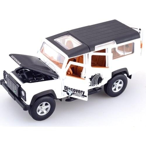 1:32 Diecast Discovery Off-road Black Red Orang White SUV High Simulator Alloy Metal Model Car Light Music Door Open Pull Back