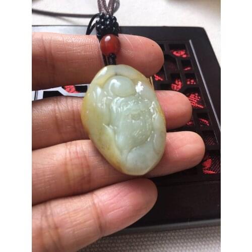 Top brand natural XinJiang guangong heitan jade pendant women men necklace jadeite jade jewelry jade necklaces pendants