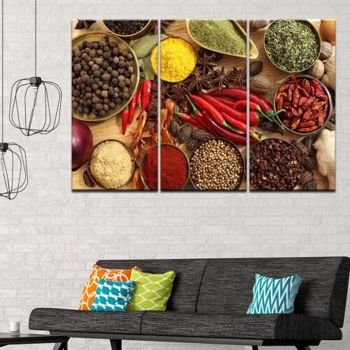 Wall Art canvas painting HD print poster for restaurant kitchen living room home decor wall pictures seasoning Chili spices food