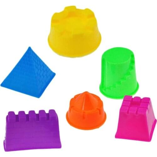 New Fantastic 6pcs Castle Sand Toys Pyramid Sandcastle Outdoors Sand Toys