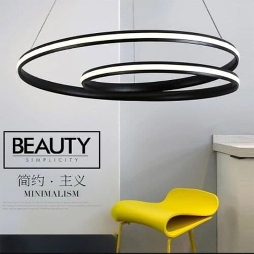 Hot Creative Modern Led Pendant Lights for Living Room Dining Room Bedroom White or Black Deco Pendant Lamp Fixtures 90-260V