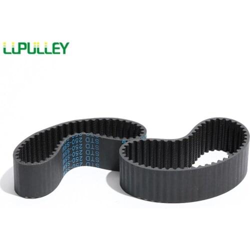 LUPULLEY S5M Timing Belt Closed Loop Black Rubber Toothed Belt 5mm Pitch Width 15/20/25mm Length 810/815/830/835/845/850/860mm