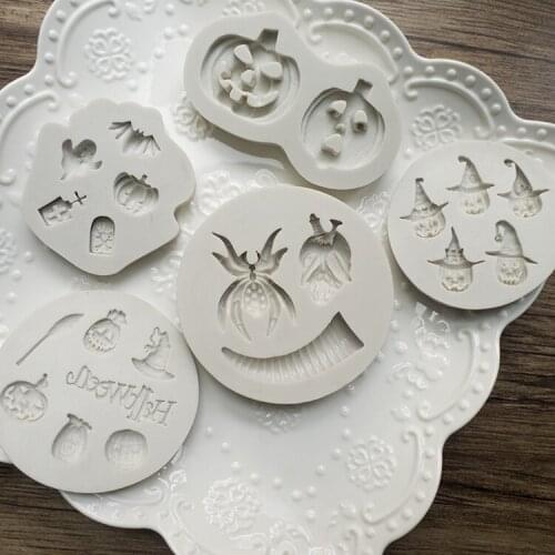 Silicone Fondant Cake Mold Chocolate Mould Halloween Series Cake Decorations Mould Silicone Molds Chocolate Resin Clay Moulds