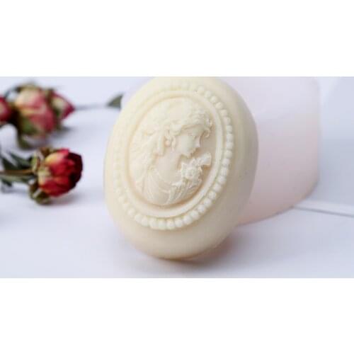 Pretty Girl Design Soap Silicone Molds Craft Tools Woman Oval Shaped Handmade Making Soap Mould