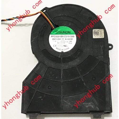 SUNON PFC0251BX-C010-S99 DC 12V 6.84W 4-Wire Server Cooling Fan