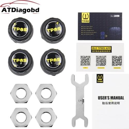TPMS Bluetooth 4.0 /5.0 universal external tyre pressure sensor support IOS Android phone Tire Pressure Sensor Easy Install