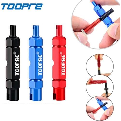 Bicycle Tire Nozzle Wrench Multifunctional Valve Core Tool Double-head Portable Removal Disassembly Spanner Bike Repair Tools