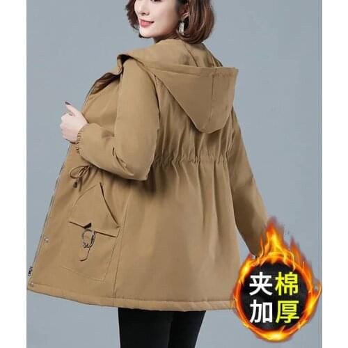 Women Padded Jacket Winter Elegant Windbreaker Outerwear M-4XL Mid-Length Overcoat 2021 New Thick Loose Hooded Coat Female