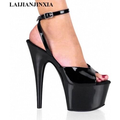 LAIJIANJINXIA High-heeled shoes wholesale Nightclub pole dancing shoes, party thick waterproof platform Dance Shoes