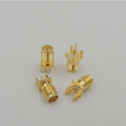 RP-SMA Female Jack PCB Clip Edge Mount PCB Board Receptacle 1.6mm RF Connectors Straight