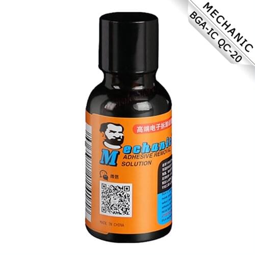 Glue Removal Liquid MECHANIC BGA-IC QC-20 Phone Motherboard Chip Hard Drive Repair Rework Weak Acid Strong Glue Removal Solution