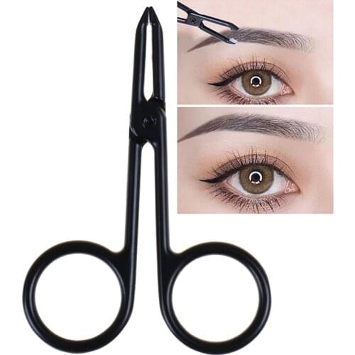 1pcs Black Cosmetic Trimmer Eyelash Clipper Eyebrow Tweezer Face Hair Remove Make Up Scissors Makeup Pinzas Tool
