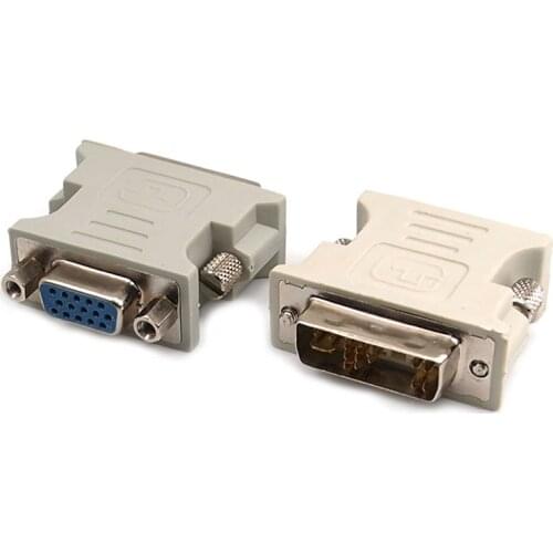 1 pcs DVI-A (Male 12+5) to VGA (DB15 Female) Adapter Connector 15pin Cable free shipping