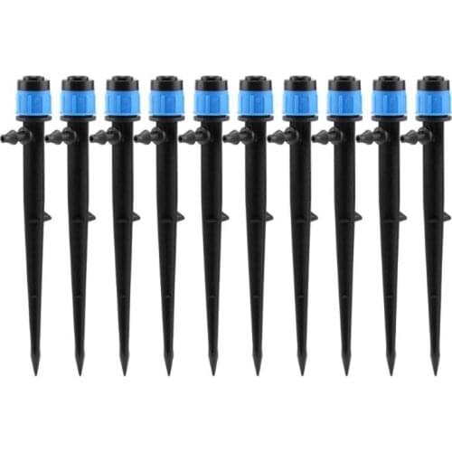 10PCS 13cm Micro Bubbler Drip Irrigation Adjustable Emitters Stake Mixed 3 Types Water Dripper Farmland Use
